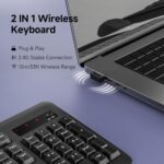Redragon Wireless Keyboard, 2.4G Full-Sized Ergonomic Wireless Computer Keyboard - Image 2