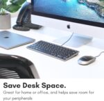 Macally Small USB Wired Keyboard for Mac and Windows - 78 Scissor Keys - Image 2