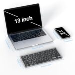 OMOTON Compact Wireless Keyboard for PC/Tablet, USB-C USB-A, Grey - Image 2
