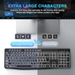 OMOTON Large Print Backlit Keyboard with Dual USB C and USB A Interface - Image 2