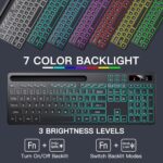 Soueto Wireless Keyboard with 7-Color RGB Backlit - Image 2