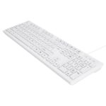 MCSaite Wired White USB 104 Keys Computer Keyboard with Stands - Image 2