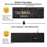 Fade-Proof Letter Wired Keyboard USB Office Keyboard,Not Fade Letter - Image 2