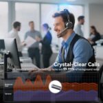 Wireless Headset with Mic for Work, Wireless Headphones with Mic(Noise - Image 2