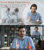 Wireless Headset with Mic for Work, Bluetooth Headset with Noise Cancelling - Image 2