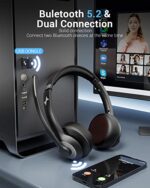 JIAMQISHI Wireless Headset with Mic for Work - Image 2