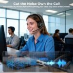 Wireless Headset with Mic for Work, USB A/C Dongle - Image 2