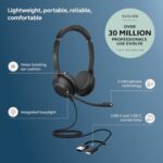 Jabra Evolve2 30 SE (2025 Version) Wired Dual-Ear USB Headset, Black - Image 2