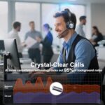 USB Headset with Microphone for PC, Mono Wired Computer Headset with 3.5mm & USB - Image 2