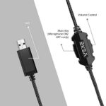 EKSA E1000 USB Gaming Headset for PC, Computer Headphones with Microphone/Mic - Image 2