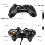 Xbox 360 Controller, USB Wired Gamepad Joystick with Improved Dual Vibration and - Image 2