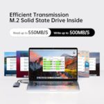 SSK 256GB SSD External Hard Drive, Portable SSD Up to 550MB/s Fast Solid State - Image 2