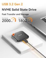 1TB External SSD Up to 2000MB/s, USB 3.2 Gen 2x2 Portable SSD External Solid - Image 3