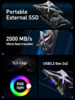 MOVE SPEED Magnetic 2TB Portable External SSD - 2000MB/s USB-C 3.2x2 - Image 3