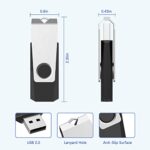 RAOYI 32GB USB 2.0 Flash Drive Swivel Metal Memory Stick Thumb Drive for Data - Image 2