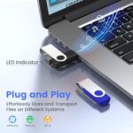 ABLAZE 128MB Flash Drive 10 Pack, USB 2.0 Memory Stick with Lanyards Swivel - Image 2