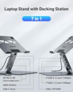 BENFEI Laptop Stand with USB C 7in1 Docking Station,HDMI 4K@60Hz,1*SD 1*Micro SD - Image 2