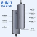 USB C Docking Station 3 Monitors, MOKiN USB C Docking Station with 2 HDMI - Image 2