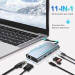USB C HUB, USB C Adapter 11 in 1 Dongle with 4K HDMI, VGA, Type C PD, USB3.0 - Image 2