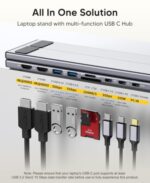 Mukiya USB C Laptop Docking Station Stand, Dual Monitor 4K@60Hz - Image 2