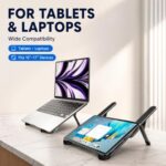 Laptop Stand with Foldable USB Hub, Adjustable Ergonomic Desk Riser - Image 2
