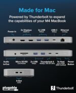 Plugable Thunderbolt 4 Dock for M4/M5 MacBook Air & Pro - Image 2