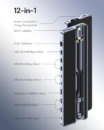 Baseus Laptop Docking Station Stand, 12 in 1 HUB Triple 4K Display, HDMI/DP - Image 2