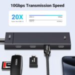 UGREEN USB C Hub 4 Ports, Multiple USB 3.2 Hub, 4x10Gbps Data Transfer - Image 2