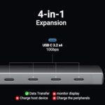 UGREEN USB C Hub, 4 Ports USB-C 3.2 10Gbps Data, Aluminum, Only Adapter - Image 2