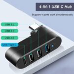 VIENON 4-Port USB C Hub [90°/180° Degree Rotatable] - Image 2