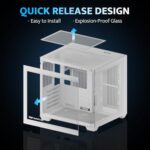 darkFlash ITX PC Case, Pre-Install 3 PWM ARGB Fans Computer Case - Image 2