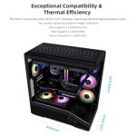 Lian Li Vector V100 ATX Mid-Tower PC Case-Tempered Glass-Black-V100X - Image 2