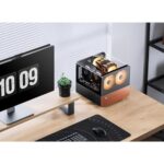 JONSBO V12 Black Micro ATX Mid Tower PC Case, Hyperboloid Glass Desktop Design - Image 2