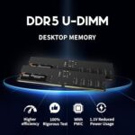 DATO DDR5 UDIMM 32GB Kit 16GBx2 Desktop RAM 5600MHz PC5-44800 CL46 1.1V 288-Pin - Image 2