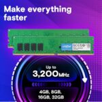 Crucial 16GB DDR4 RAM Kit (2x8GB), 3200MHz (PC4-25600) CL22 Desktop Memory - Image 2