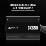 CORSAIR CX650 80 Plus Bronze Non Modular Low-Noise ATX 650 Watt Power Supply - Image 2