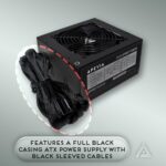 Apevia SPIRIT600W Spirit 600W ATX Power Supply, 120MM Fan, All Protections - Image 2