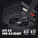 ARESGAME AGT Series 1000W Power Supply, 80+ Gold Certified, Fully Modular - Image 2
