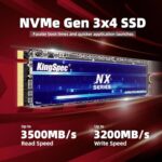 KingSpec NX Series 1TB Gen3x4 NVMe M.2 SSD, Up to 3500MB/s - Image 2