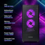 Prebuilt Gaming Desktop PC, AMD Ryzen 5 5500, GeForce RTX 3050 6GB - Image 2