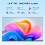 Kenowa 21.5" Large Portable Monitor FHD 1080P IPS 75Hz Frameless USB C HDMI - Image 2