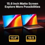 WGK 15.6 inch Portable Monitor 1080P FHD Travel Display HDMI/USB-C Compatible - Image 3