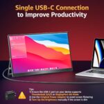 Upperizon Portable Monitor 18.5 inch FHD 125% sRGB 100Hz IPS HDR HDMI USB-C - Image 3
