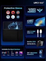 UPERFECT 18.5" 120Hz Portable Monitor, 125% sRGB Large Gaming Monitor - Image 2