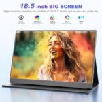 18.5 Inch Portable Monitor, FHD 120Hz IPS HDR 125% sRGB USB-C HDMI External - Image 2