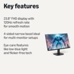 Amazon Basics 23.8-inch 1080P Computer Monitor, 120 Hz, HDMI, DP, VGA - Image 2