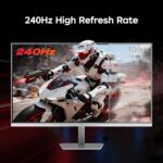 KTC 24 Inch 240Hz Gaming Monitor, FHD PC Computer Monitor, White, H24F7 - Image 2
