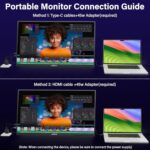 2K 180Hz Portable Gaming Monitor, 23.8" 2560x1440 QHD Fast IPS ∆E<2 100% sRGB - Image 2