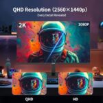 KTC 24 Inch QHD 100Hz Computer Monitor, IPS Monitor 2K 1440P, H24T27 - Image 2