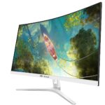 CRUA 27 Inch FHD 100Hz White Curved Computer Monitor, 1800R VA, Frameless - Image 2